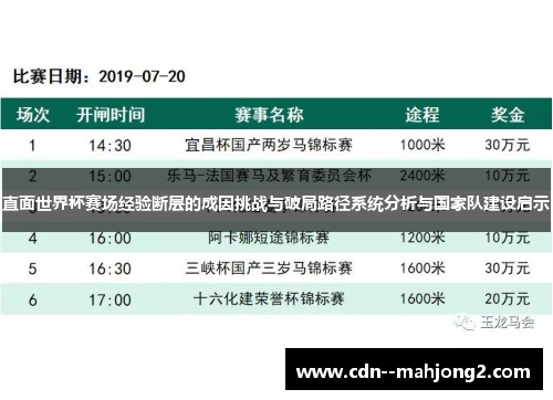 直面世界杯赛场经验断层的成因挑战与破局路径系统分析与国家队建设启示